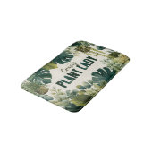 Crazy Plant Lady Typography Banner met Waterverf Badmat (Gekanteld)