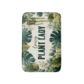 Crazy Plant Lady Typography Banner met Waterverf Badmat (Voorkant Verticaal)