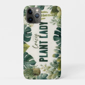Crazy Plant Lady Typography Banner met Waterverf Case-Mate iPhone Case (Achterkant)
