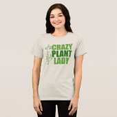 Crazy Plant Lady Vrouwen Tri-Blend Shirt (Voorkant volledig)