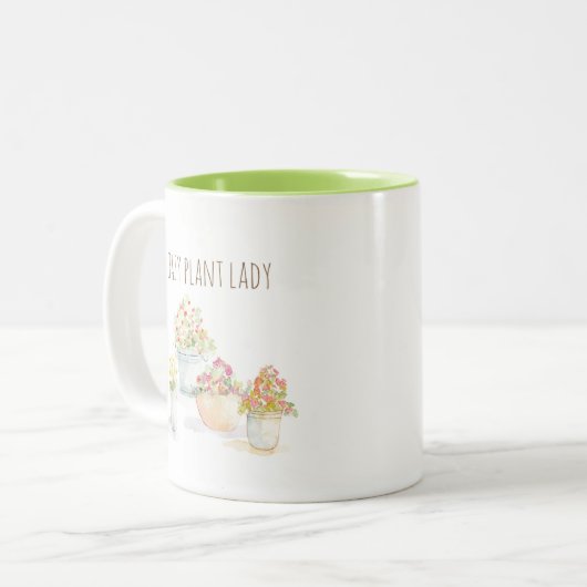 Crazy Plant Lady Waterverf Mok (Voorkant links)