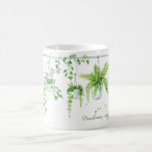 Crazy Plant Lady Waterverf Persoonlijke naam Koffiemok (Center)