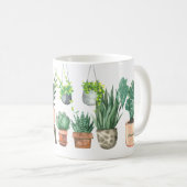 Crazy Plant Lady Waterverf Potot Planten Koffiemok (Voorkant rechts)