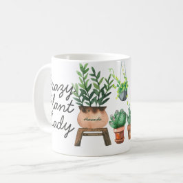 Crazy Plant Lady Waterverf Potot Planten Koffiemok