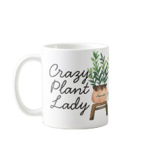 Crazy Plant Lady Waterverf Potot Planten