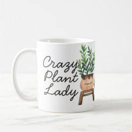 Crazy Plant Lady Waterverf Potot Planten Koffiemok