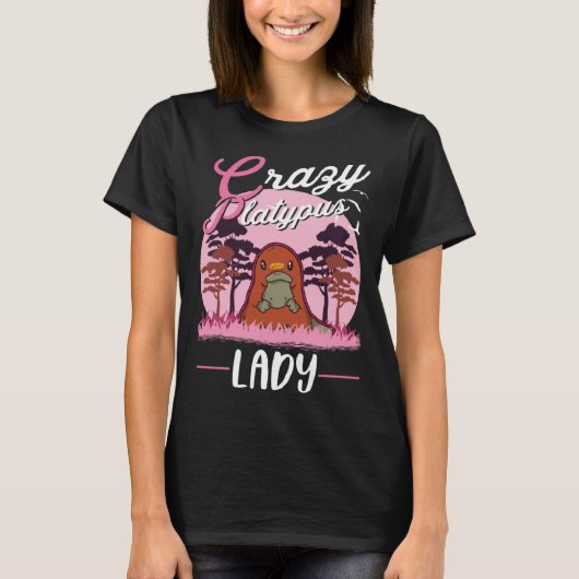 Crazy Platypus lady Platypus Girl T-shirt (Voorkant)