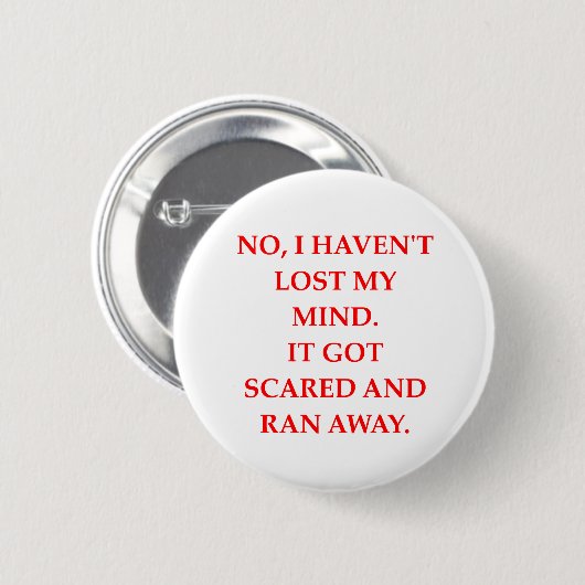 CRAZY.png Ronde Button 5,7 Cm (Voorkant /achterkant)