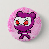 Crazy Polar Beer Warrior Ninja Button (Voorkant)