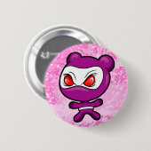 Crazy Polar Beer Warrior Ninja Button (Voorkant /achterkant)
