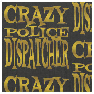 Crazy Police Dispatcher in het goud Stof