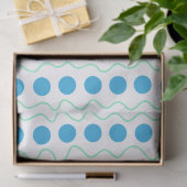 Crazy Polka Dot Blue Tissue Paper Tissuepapier (Geschenk)