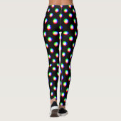 Crazy Polka Dots Grotere Custom Background Black Leggings (Achterkant)