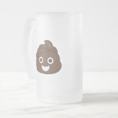 Crazy Poop Emoji Matglas Bierpul (Voorkant links)