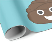 Crazy Poop Emoji Wrapping Paper (blauwgroen) Cadeaupapier (Rol Hoek)