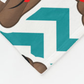 Crazy Poop Emojis Blauwgroen gepattereerd Fleece Deken (Hoek)