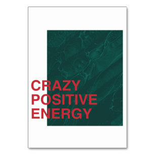 Crazy Positive Energy - Vet Modern Quote Design Kaart