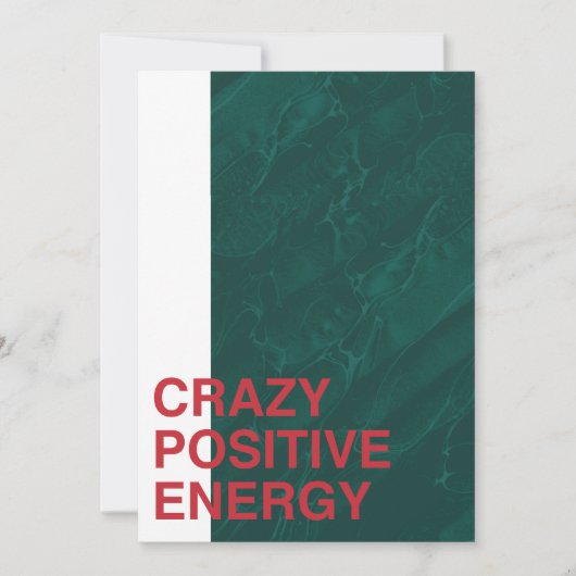 Crazy Positive Energy - Vet Modern Quote Design Save The Date (Voorkant)