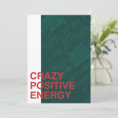Crazy Positive Energy - Vet Modern Quote Design Save The Date (Staand voorkant)