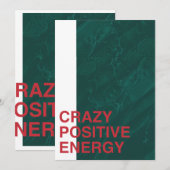 Crazy Positive Energy - Vet Modern Quote Design Save The Date (Voorkant / Achterkant)