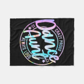 Crazy Proud Tie Dye Dans Tante Dansende Danser Tan Fleece Deken (Voorkant (Horizontaal))