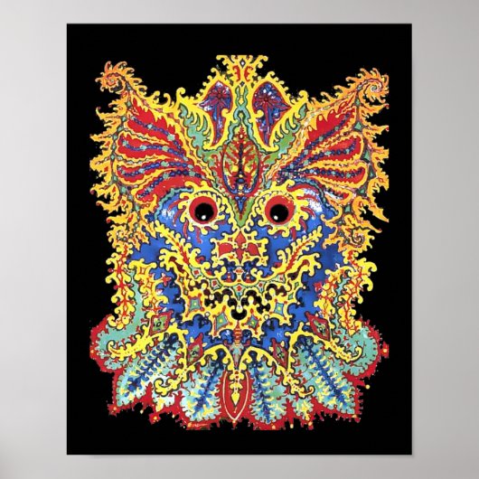 Crazy Psychedelic Cats Eyes Louis Wain Poster (Voorkant)