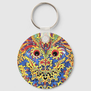 Crazy Psychedelic Cats Eyes Louis Wain Sleutelhanger