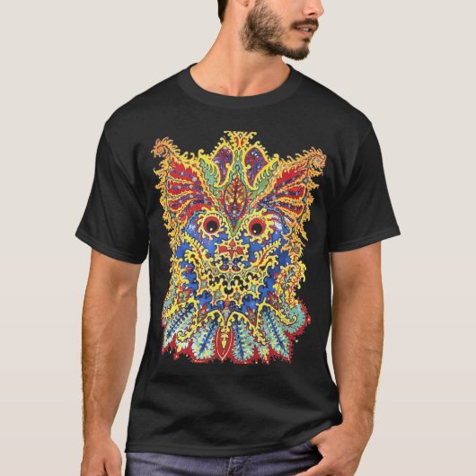 Crazy Psychedelic Cats Eyes Louis Wain T-shirt (Voorkant)