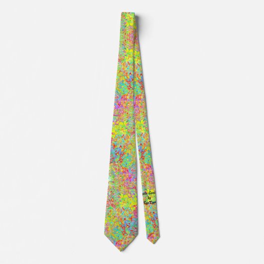 Crazy Psychedelic Colorful stropdas (Voorkant)