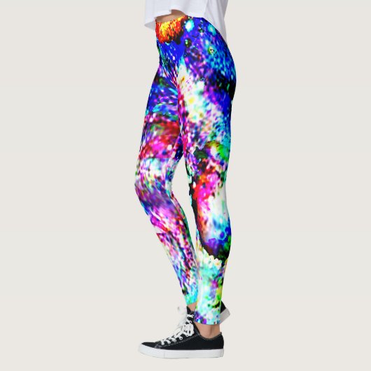 Crazy Psychedelic Kleuren, Kleurrijke Vrouwen Legg Leggings (Links)