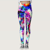 Crazy Psychedelic Kleuren, Kleurrijke Vrouwen Legg Leggings (Voorkant)