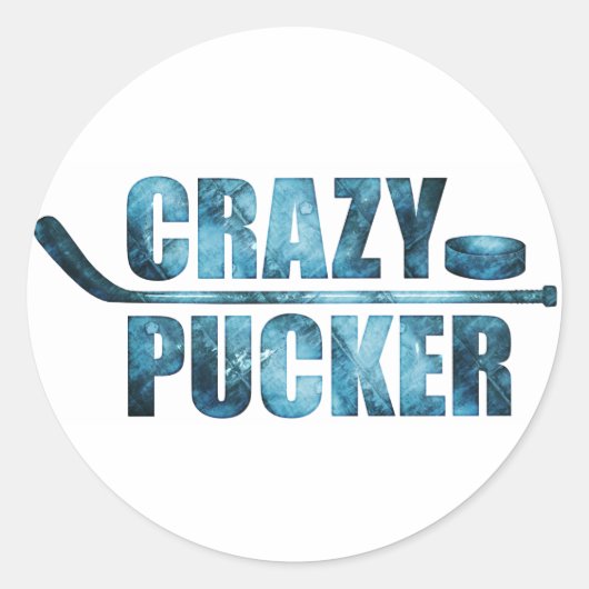 Crazy Pucker Ronde Sticker (Voorkant)