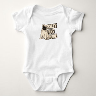 Crazy Pug Dude Romper