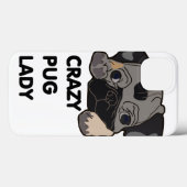 Crazy Pug Lady Case-Mate iPhone Case (Achterkant (horizontaal))