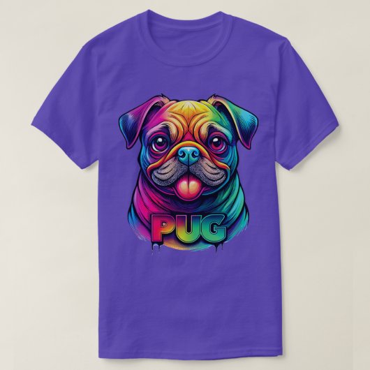 Crazy Pug Lady Dog Schattige T-shirt (Design voorkant)