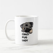 Crazy Pug Lady Koffiemok (Links)