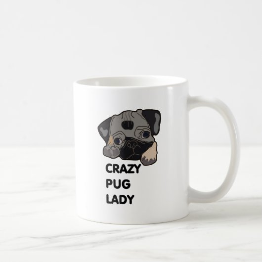 Crazy Pug Lady Koffiemok (Rechts)