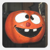 Crazy Pumpkin Vierkante Sticker (Voorkant)