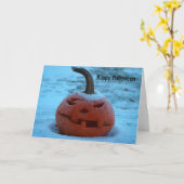 Crazy Pumpkin Wenskaart Kaart (Gele Bloem)