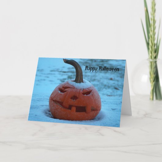 Crazy Pumpkin Wenskaart Kaart (Voorkant)