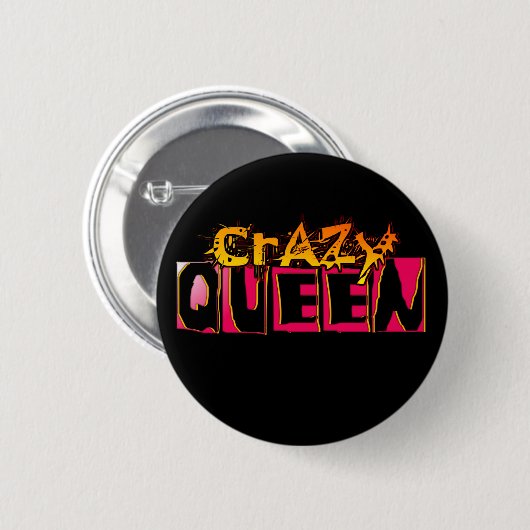 Crazy Queen Button (Voorkant /achterkant)