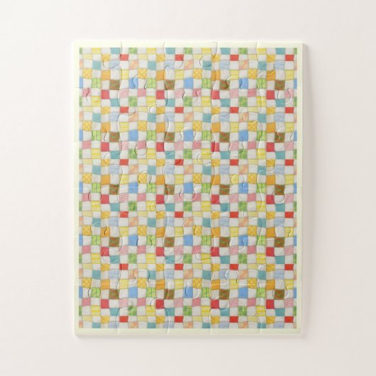 CRAZY QUILT 11x14 Grote Stukken Puzzel / Crème (Verticaal)