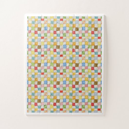 CRAZY QUILT 11x14 Grote Stukken Puzzel - Wit (Verticaal)