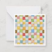 CRAZY QUILT 2.5x2.5 Vierkante Platte Briefkaart / (Voorkant)