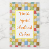 CRAZY QUILT 2"X3" Etiket voor voedselverpakkingen (Enkel label)