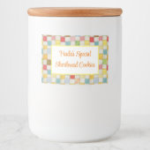 CRAZY QUILT 2x3 Eten Container Label / Horizontaal Voedselcontainer Etiket (Voorkant)