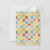 CRAZY QUILT 3.5x2.5 Platte Kaart / Verticaal Notitiekaartje (Voorkant)