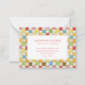 CRAZY QUILT 3.5x2.5 Visitekaartje - Horizontaal Notitiekaartje (Voorkant)