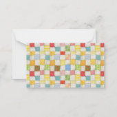 CRAZY QUILT 3.5x2 Platte Kaart / Horizontaal Notitiekaartje (Voorkant)