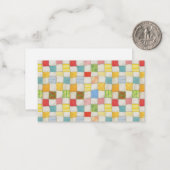 CRAZY QUILT 3.5x2 Platte Kaart / Horizontaal Notitiekaartje (Voorkant / Achterkant in situ)